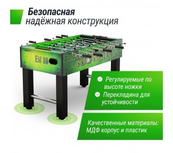 Игровой стол Unix Line Футбол - Кикер (140х74 cм) Green - фото 6